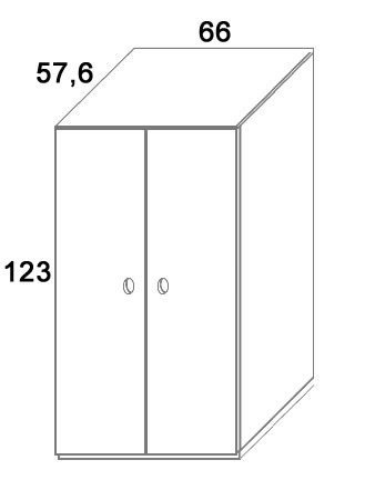 Skříň 2-dvířková D503/BC-Domino