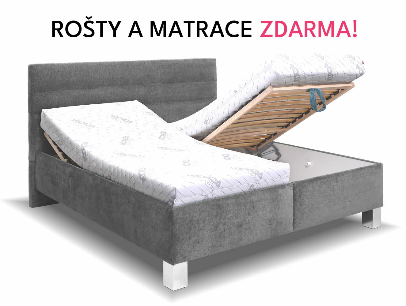 Čalouněná postel dvoulůžko Wally